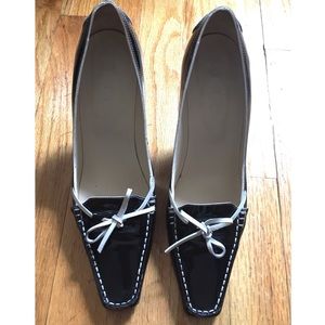Tod's B&W Patent Leather Pumps